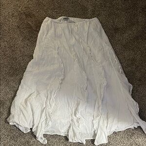 American Eagle Outfitters Flowing White Maxi Skirt
